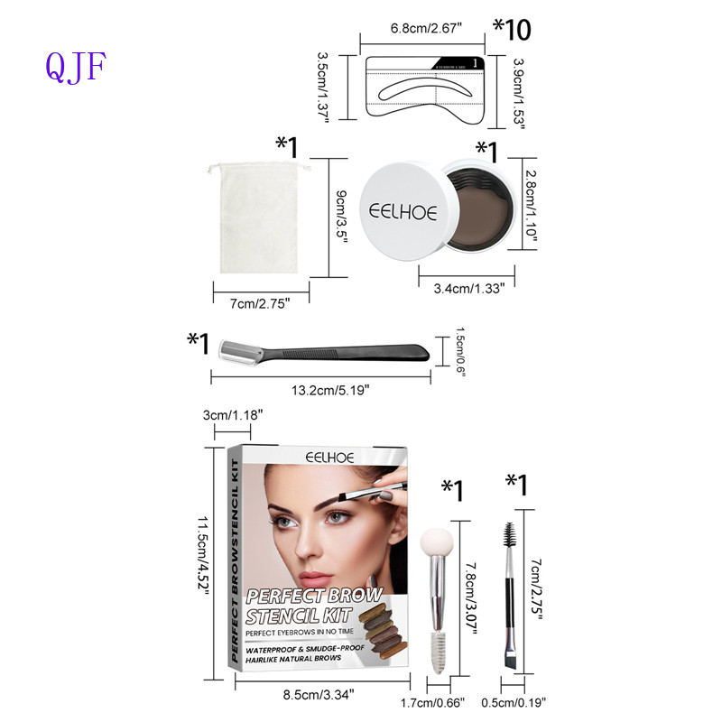 Eyebrow Stamp Template Set Long Lasting Eyebrow Enhancer Brow Powder ...