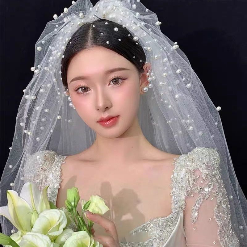 V111 Bridal Headveil Super Fairy 3D Flower Veil