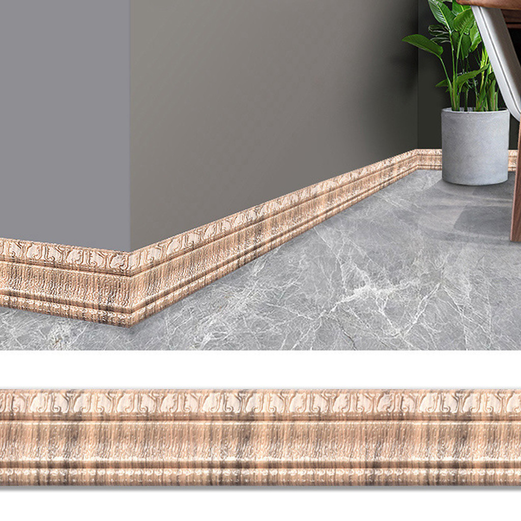 2.3M/Roll Self-Adhesive 3D Wall Trim Line Skirting Border Self Adhesive ...