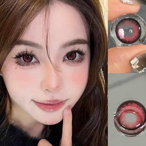 lens eye colour contact lens power contact lens Punk Cherry Red ...