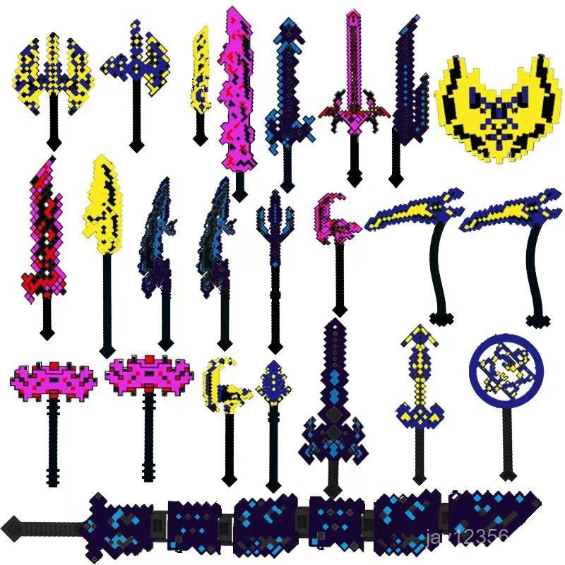 Hot-selling 2025 New Style Minecraft Full Set Minifigure Weapon Pack ...