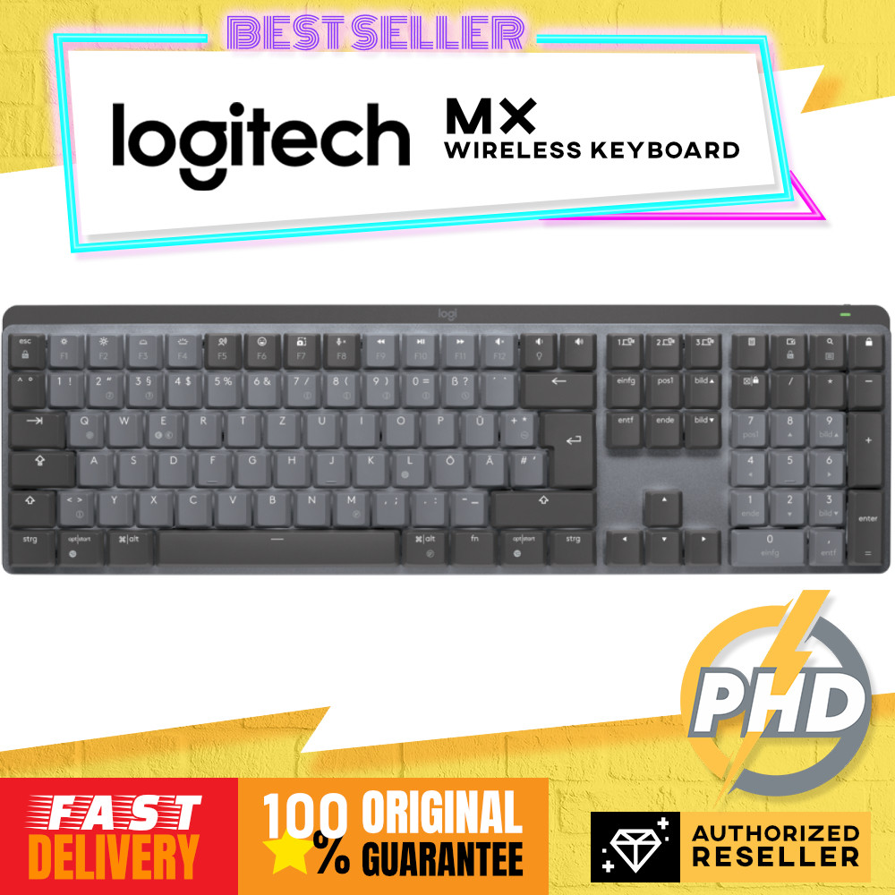 Logitech MX Mechanical Wireless Illuminated Performance Keyboard ...