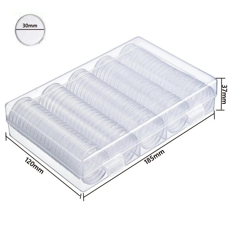 10~100pcs 21-45mm Transparent Plastic currency Holder currency ...