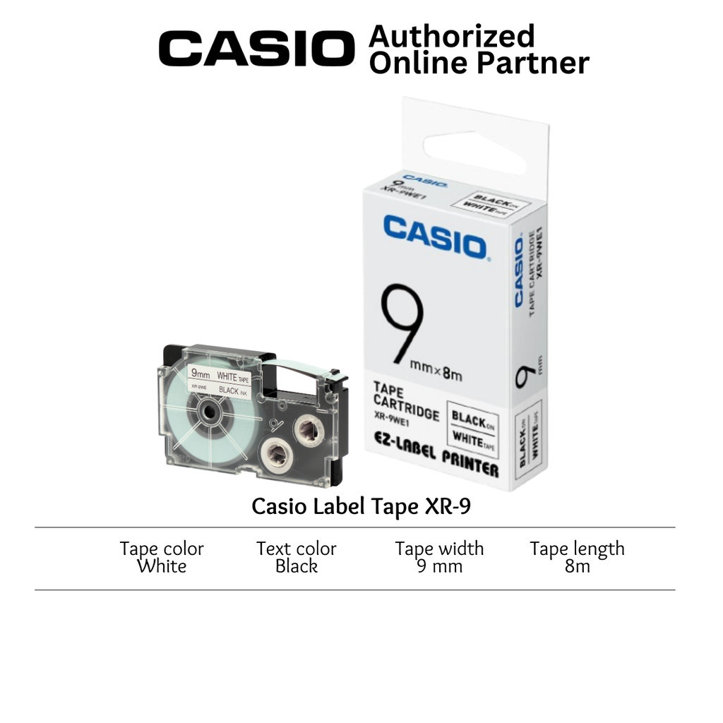 thumbnail image 2 of Casio XR-18BKS Nameland Label Writer Genuine Tape, 0.7 Inches... 2 of 14