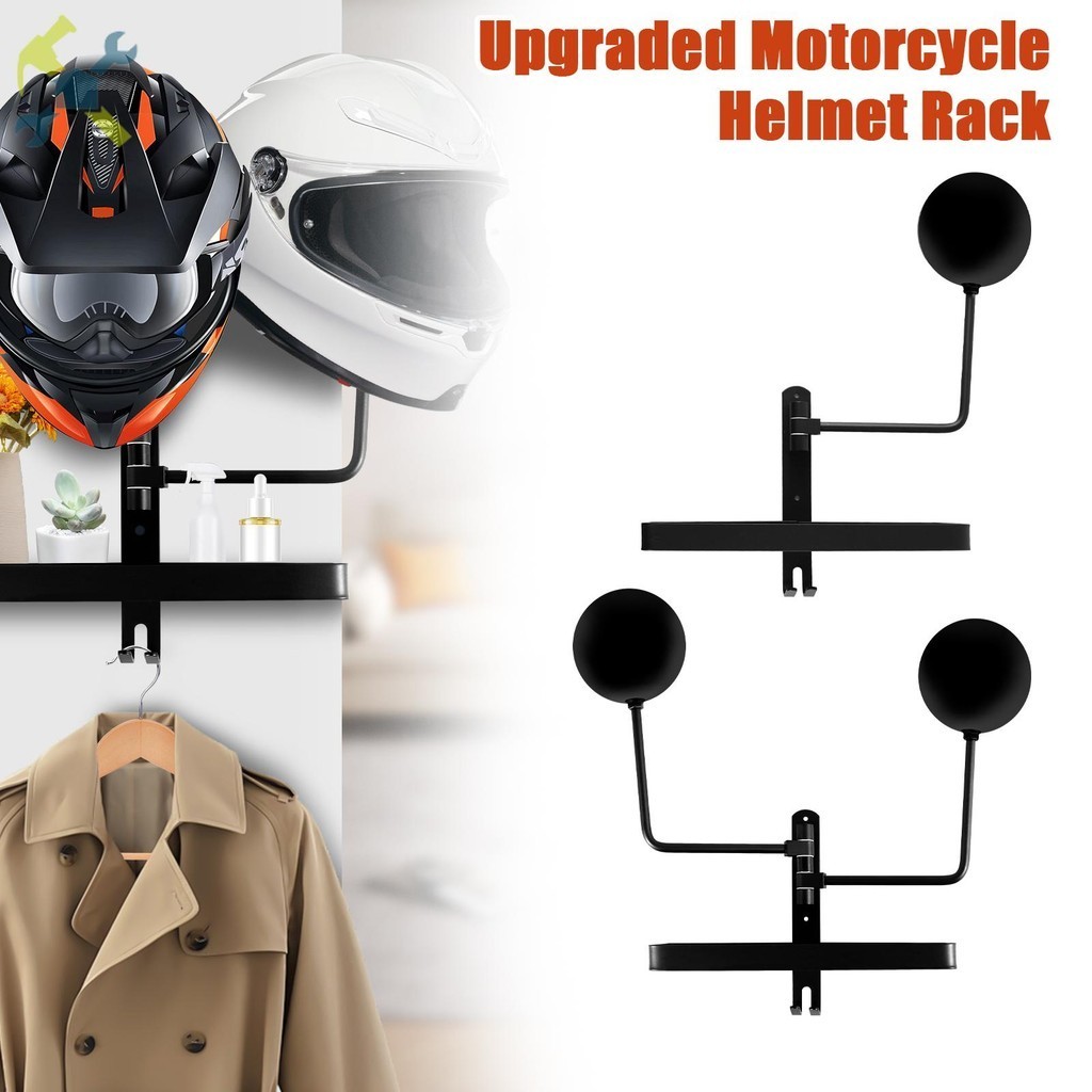 Helmet Mount Motorcycle Helmet Wall Mount Rack - 4 Pack Metal Helmet ...