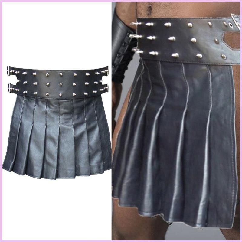 HIK LARP Renaissance Costume Man Roman Gladiators Kilts Skirt Leather ...