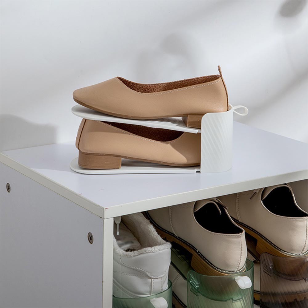 Double-layer adjustable shoe rack integrated shoe support shoe cabinet ...