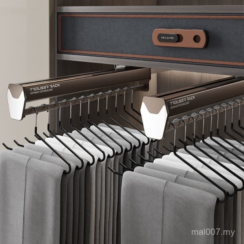 [2.6,000 People Collection] Pants Rack Telescopic Slide Rail Wardrobe ...