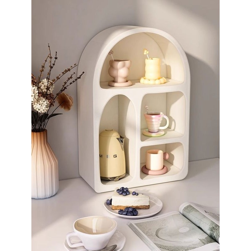 Cream air cup storage rack tabletop coffee cup rack Storage rack Dining ...