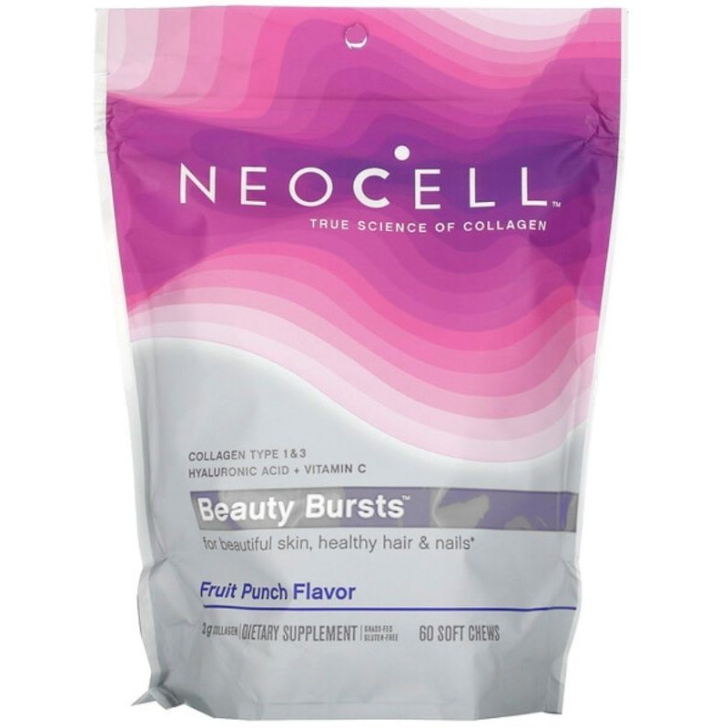NeoCell, Collagen Beauty Soft Chews, Fruit Punch, 1 g , 60 Soft Chews ...