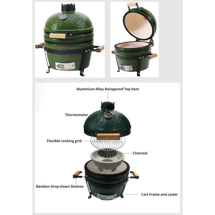 Outdoor ceramic barbecue grill kamado kamado charcoal smoked egg shaped
