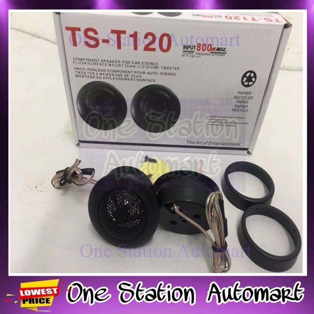 TS-T120 MA260 25mm Dome Tweeter for Car Audio System (2 pc) | Shopee ...