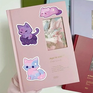 Suchenmy 50pcs Starry Sky Cat Sticker, Aesthetic Phone Mermaid Princess 