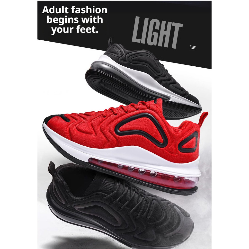 Lightweight breathable mesh men's and women's thicksoled running shoes ...