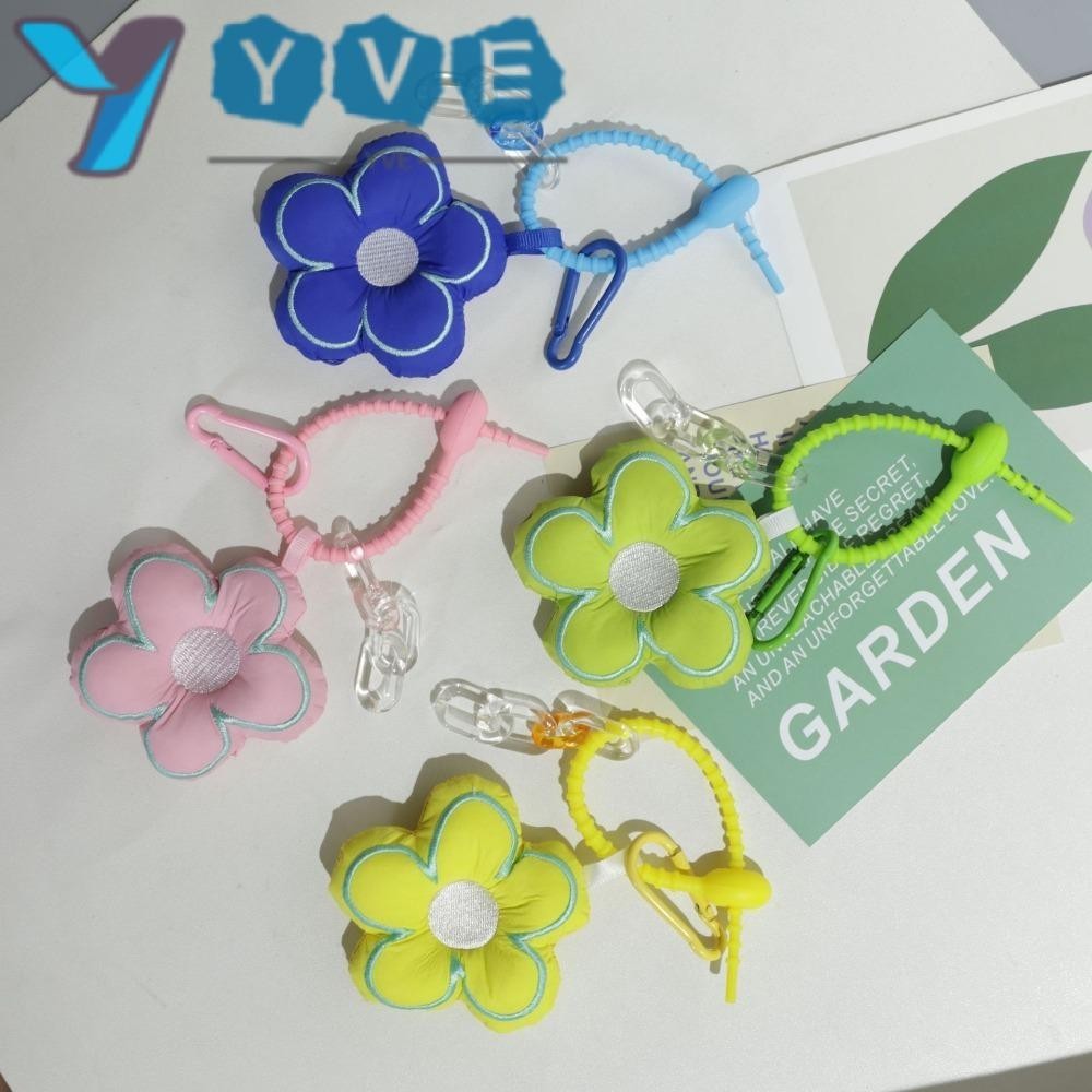 YVE Flowers Keychain, Fabric Flower Bag Ornaments Key Chain, Creative ...