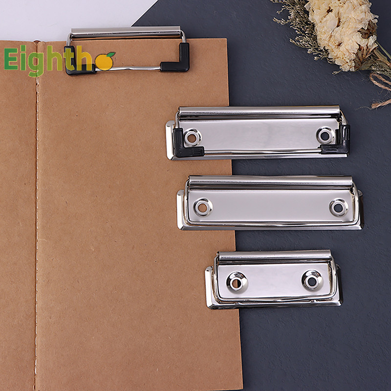 [Eighth] 10pcs Clipboard Clips Mountable Metal Clip Spring-Loaded File ...