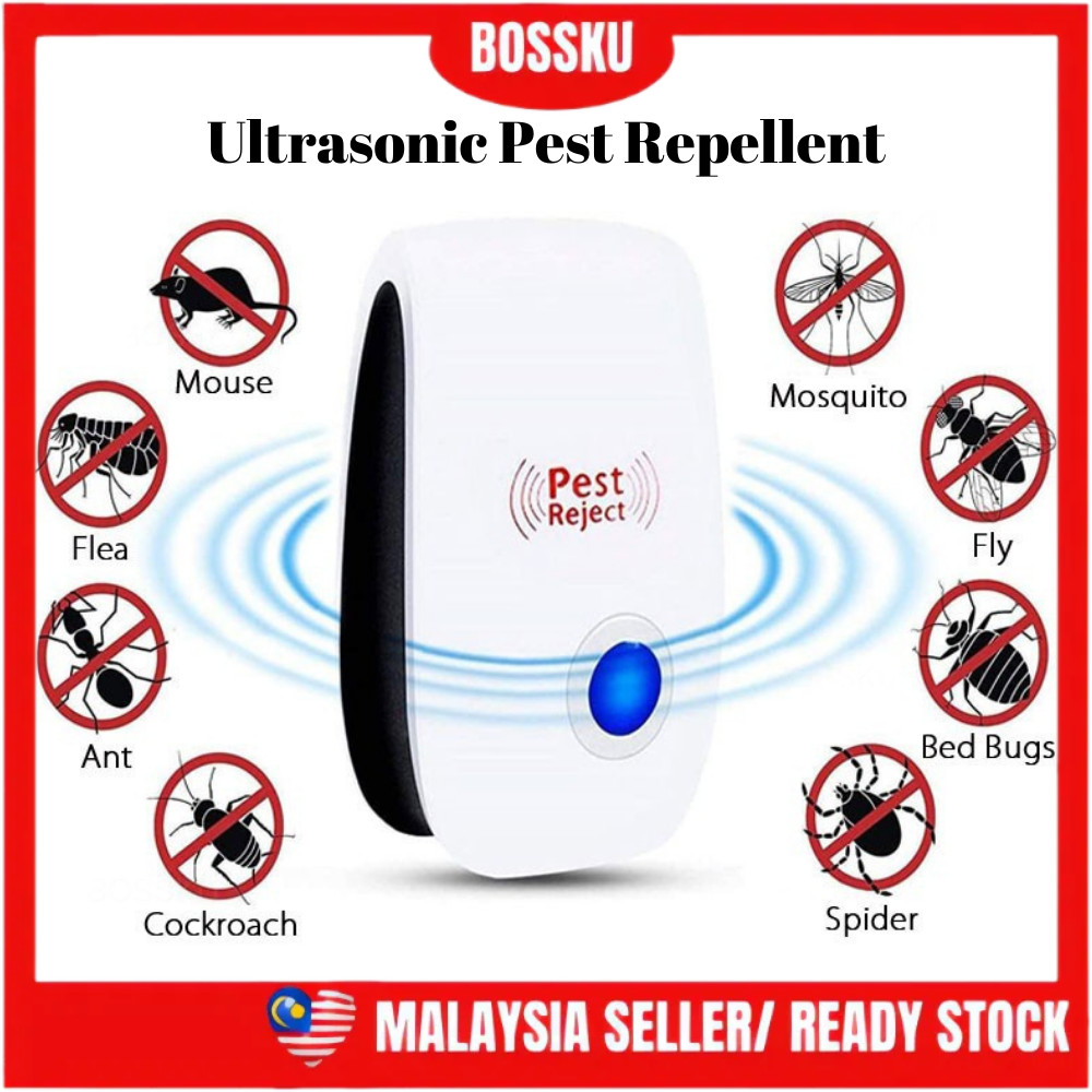 Ultrasonic Pest Repellent Cockroach Repellent Electrik Penghalau Tikus ...