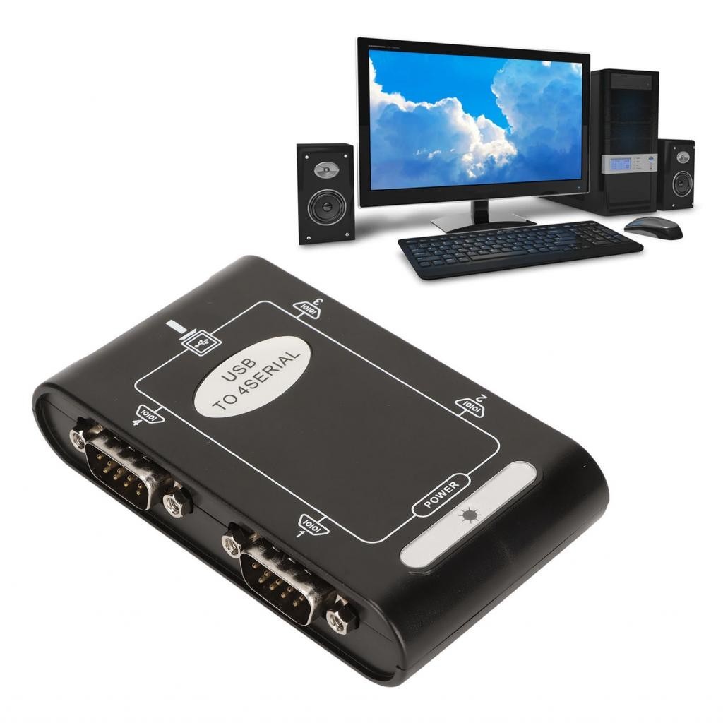 Ssrroo USB To Serial Adapter 4 RS232 Port COM Reserve Feature DB9 ...
