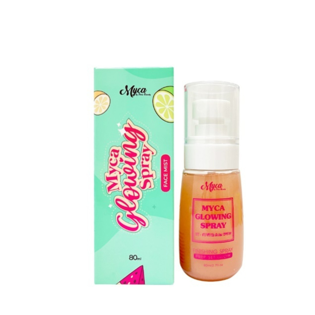 MYCA Glowing Spray Face Mist 80ml Make Up Fix Fixing Facial  