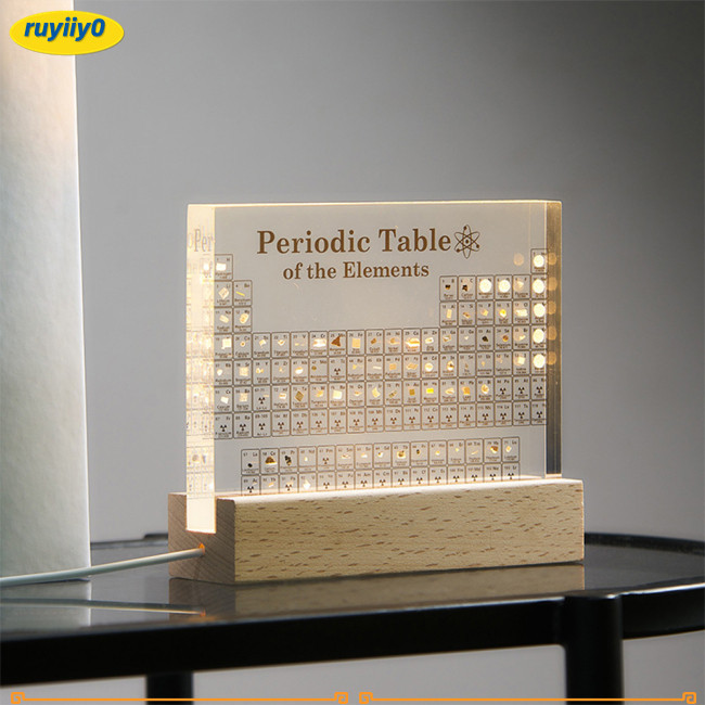 Ruy Periodic Table With 83 Kinds Of Real Elements Inside Acrylic ...