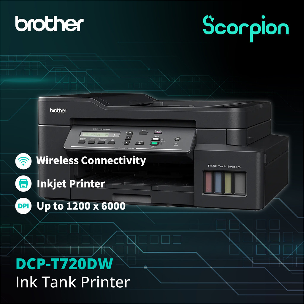 Brother DCP-T720DW Multi-function Ink Tank Printer | Shopee Malaysia