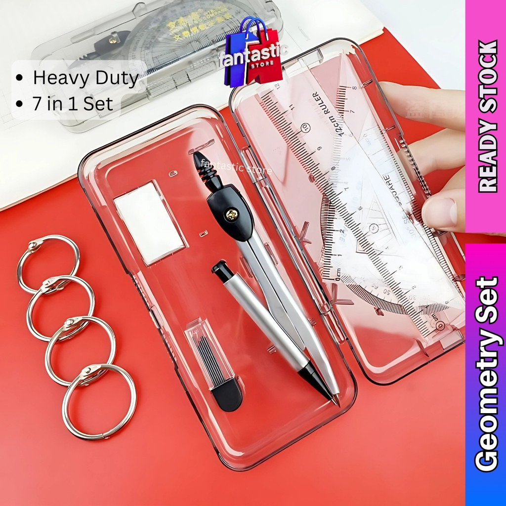【𝗦𝗵𝗼𝗽𝗲𝗲 𝗖𝗵𝗼𝗶𝗰𝗲】 Geometry Compass Kompas Set Math Belajar Mathematical ...