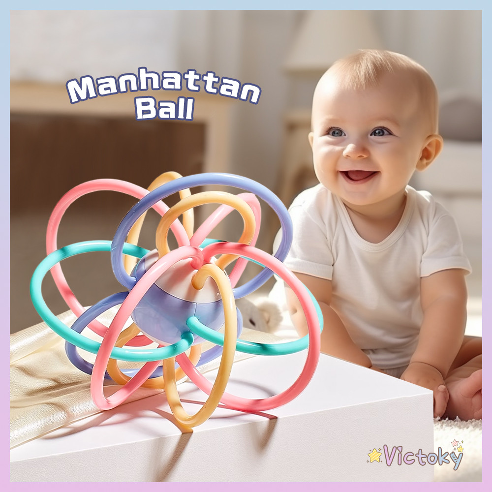 Victoky Baby Rattle Sensory Teether Manhattan Ball Baby Teething Toys ...