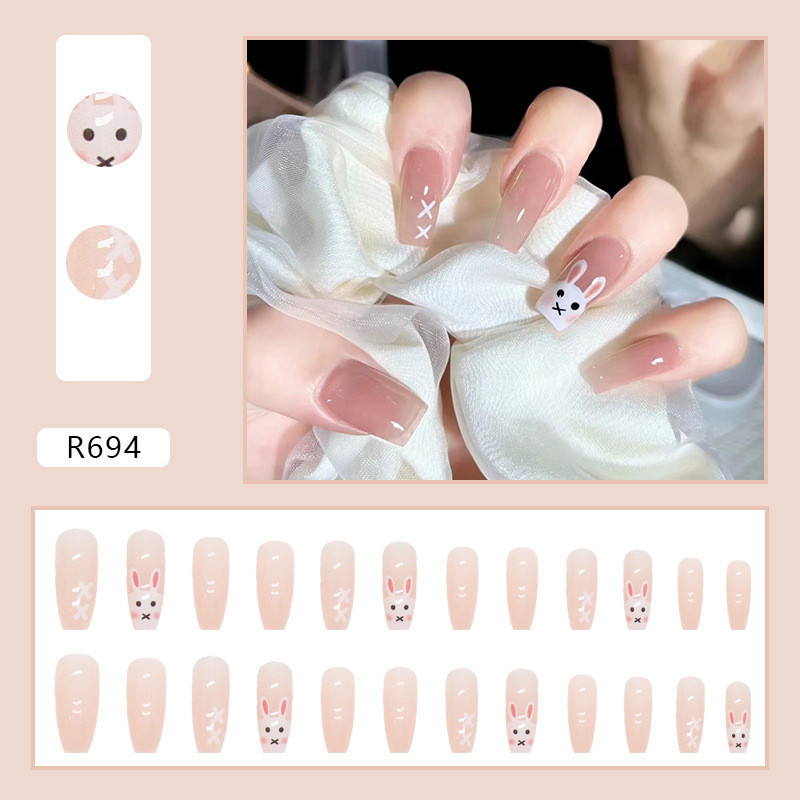Long nude cute white rabbit wearing armor, Rabbit New Year's pink ...