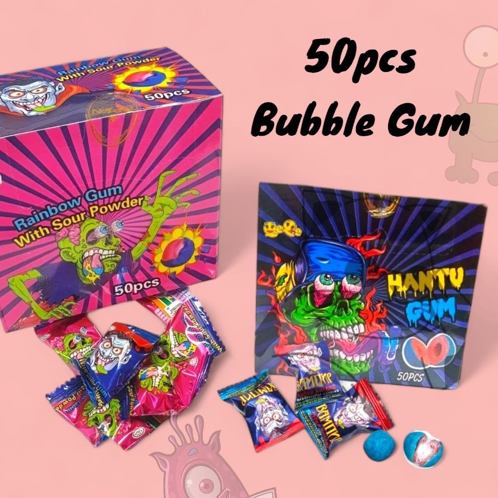 QeQe Hantu Gum Bubble Gum Candy Childhood Halloween 魔鬼口香糖 50pcs ...
