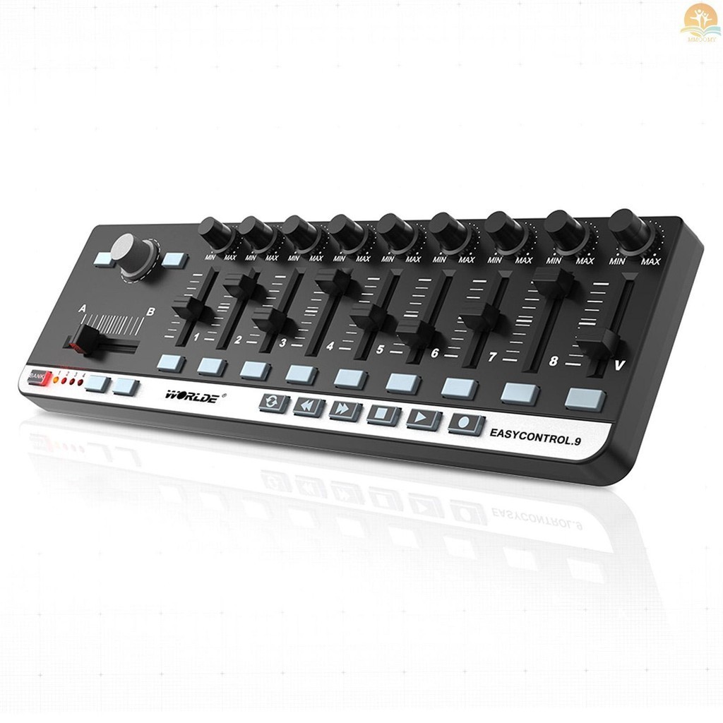 WORLDE EasyControl.9 Portable Mini USB 9 Slim-Line Control MIDI ...