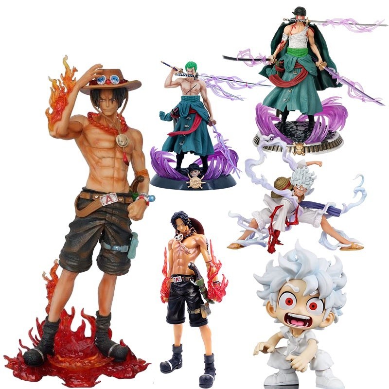 One Piece Portgas D Ace Roronoa Zoro Monkey D Luffy Anime PVC Action ...