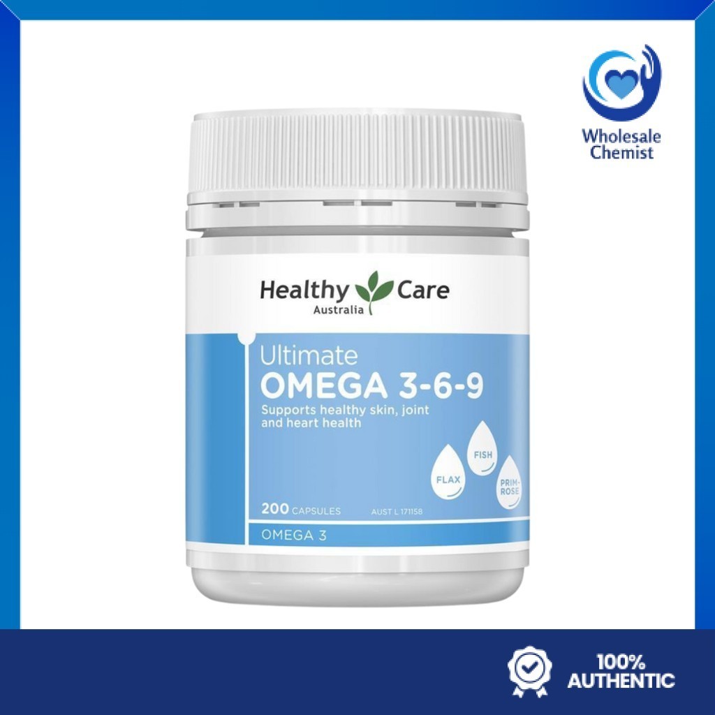 Healthy Care Ultimate Omega 3-6-9 (200 Caps)/Vitamin C 500mg Chewable ...
