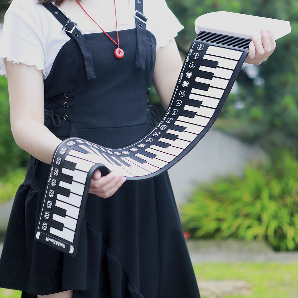 49-key Hand-Rolled Electronic Keyboard Portable Foldable Hand-Rolled ...