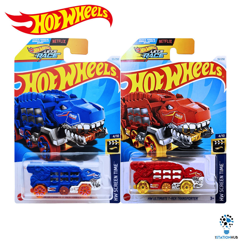 Hot Wheels HW SCREEN TIME Ultimate TRex Transporter Children Car Collector Kids Toys