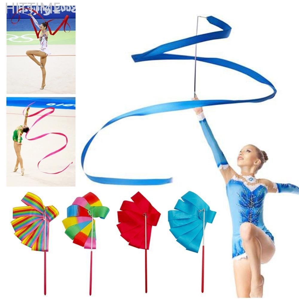 TIMEKEY 2M Colorful Gym Dance Rhythmic Art Gymnastic Ribbons Ballet ...