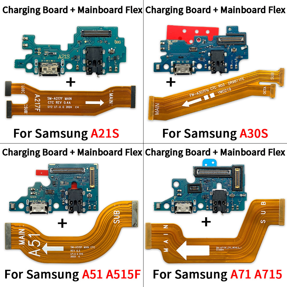 With ic Usb Charging Board For Galaxy A51 A71 A21S A30S A50S A515 A715F ...