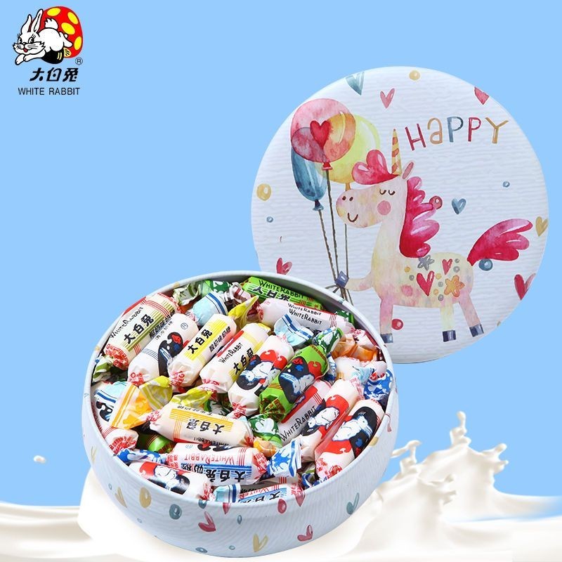 Big White Rabbit Milk Candy Gift Box Wedding Candy Mixed Flavors ...