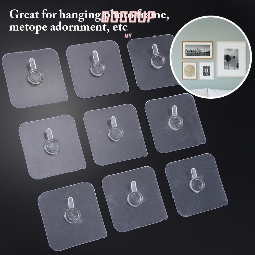 GOGUVO 10Pcs Photo Frame Hook Waterproof Strong Cross Stitch No Drill ...