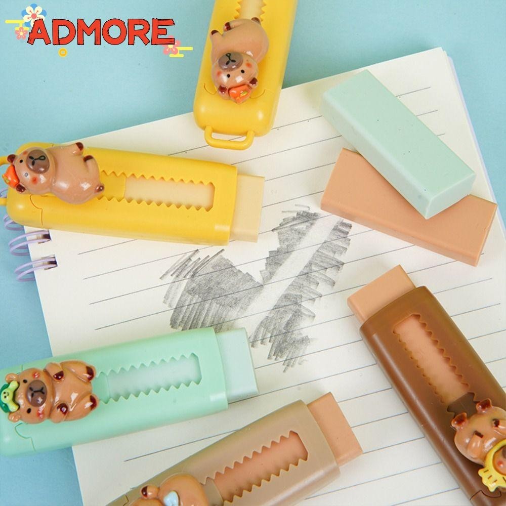 ADMORE 1PC Capybara Eraser, Push Pull Clean Stationary, Cute Mess Free ...