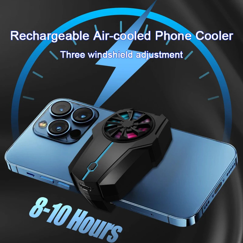 Air-cooled Mobile Phone Cooler Radiator Snap-on PUBG Rapid Low Sound ...