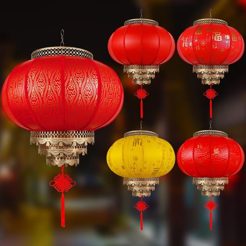 仿古羊皮灯笼户外大红防水中国红灯笼中式广告宫灯印字定制吊灯Antique Sheepskin Lantern Outdoor Red ...