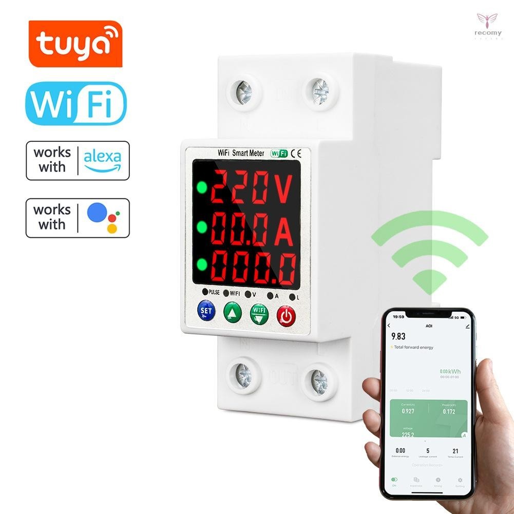 Tuya WiFi Automatic Reclosure Protector Intelligent Metering Breaker ...