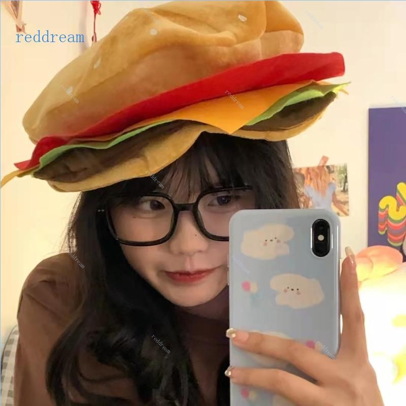 REDD Adult Funny Burger Hat Cosplay Hat Women Ladies Caps Carnival ...