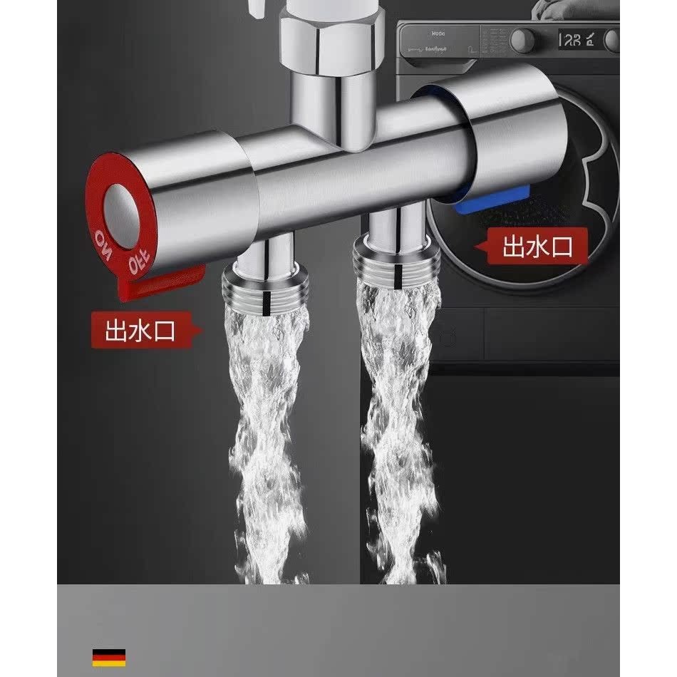 Washing Machine Faucet One Point Two Joints Three-Way Water Diverter ...