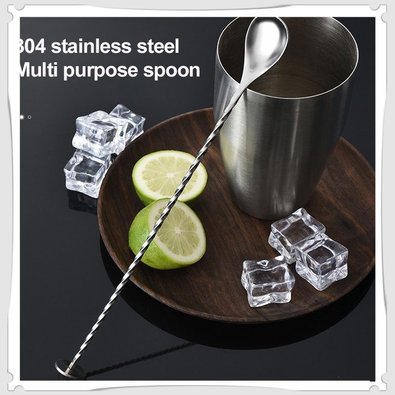 19/27.5cm Long Handle Cocktail Stirrers Bartender Mixing Stick Spoon ...
