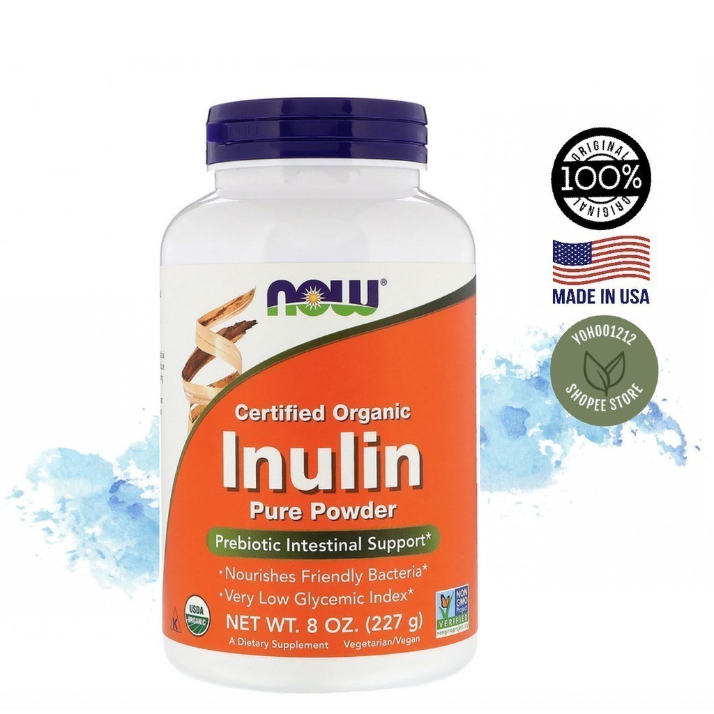 [Ready Stocks] Now Foods, Certified Organic Inulin Powder, Pure Powder ...