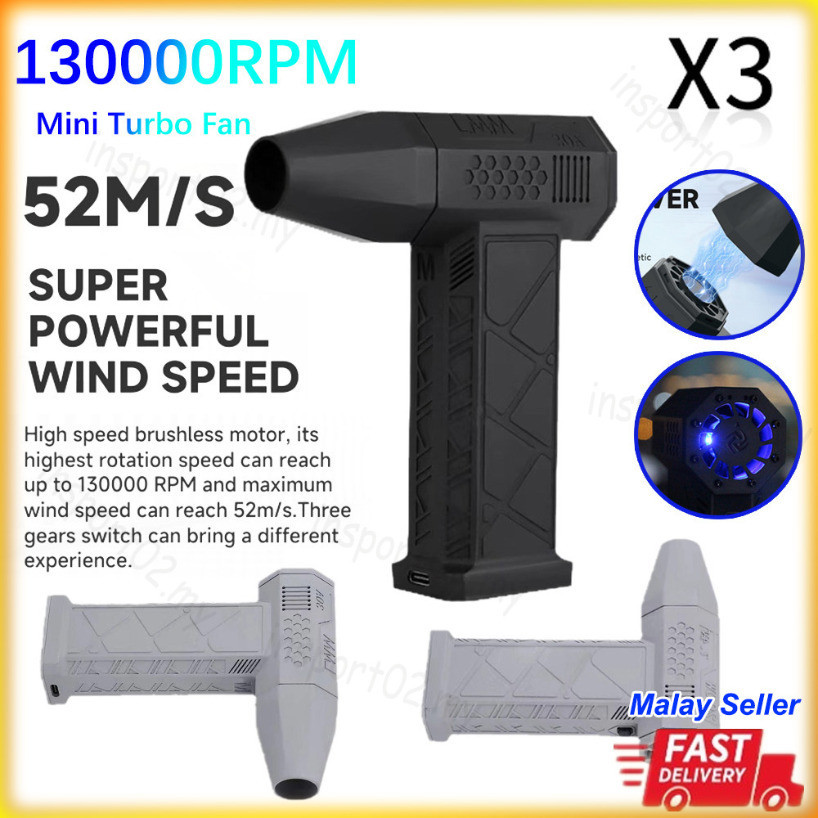 Powerful Blower 130000RPM Violent Turbo Jet Fan Portable Cordless ...
