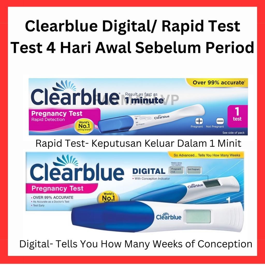 ClearBlue Clear Blue Digital UPT / Pregnancy Test TesPek Hamil | Shopee ...