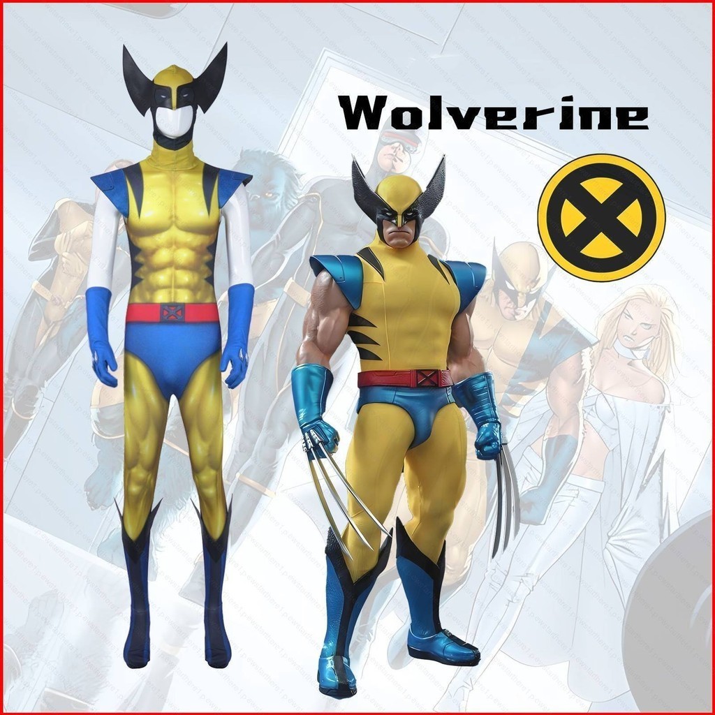 Jason X-Men 97 XMEN97 Wolverine headgear gloves jumpsuits cosplay cloth ...