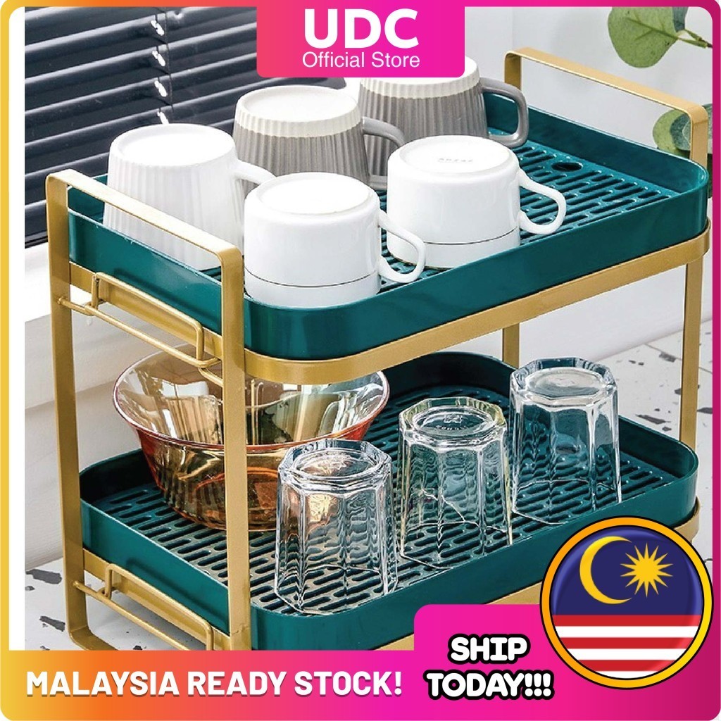 UDC ☕ Cup Holder Cup Storage Kitchen Rack Rak Cawan Tea Tray Storage ...